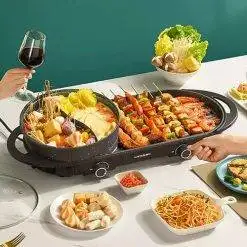 Bếp lẩu nướng đa năng 2 trong 1 Liven SK-J6860 (2)