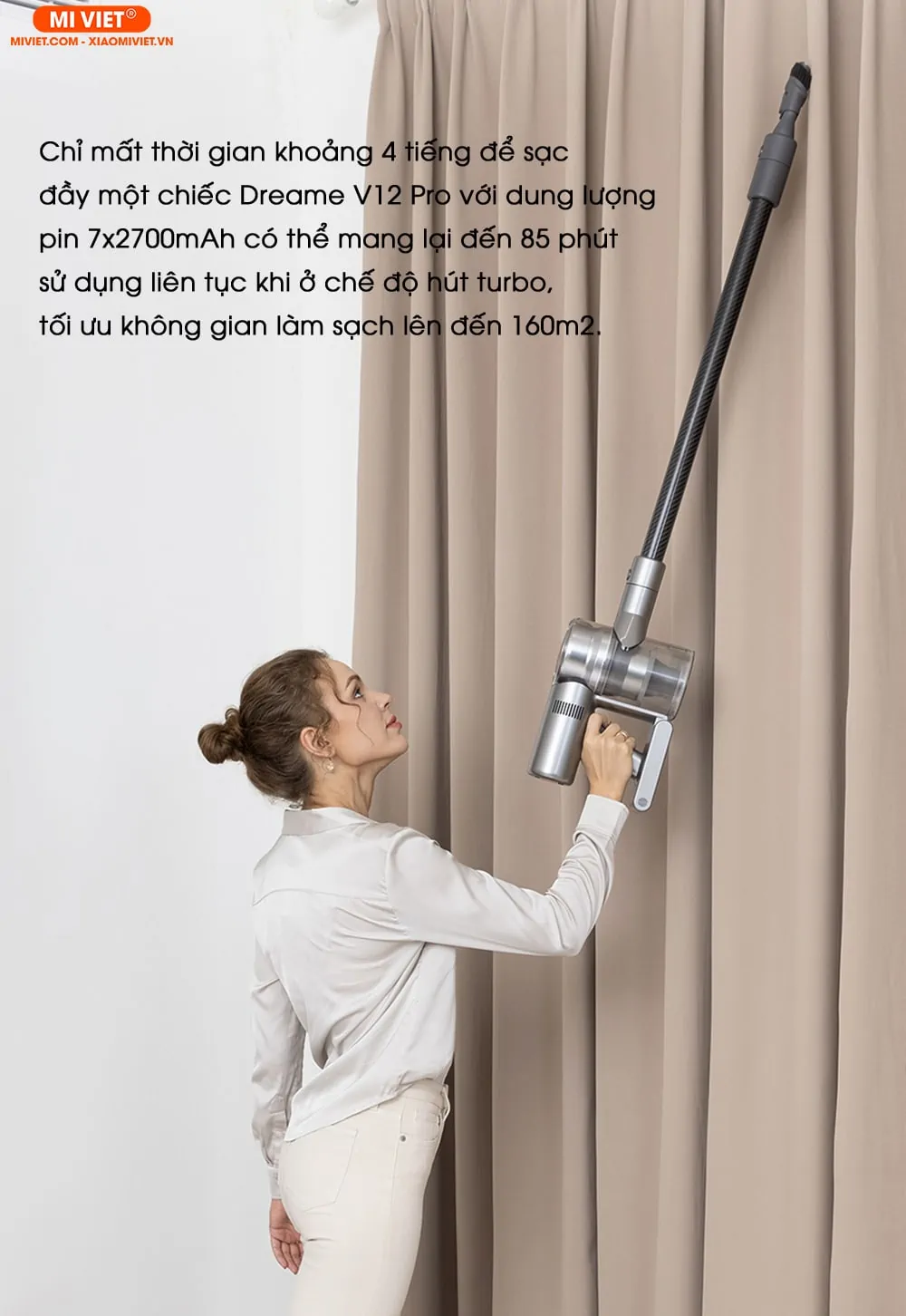 Dung lượng pin lớn tối ưu đến 85 phút sử dụng