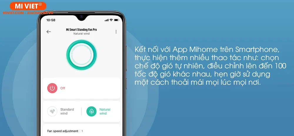 Điều khiển từ xa thông qua ứng dụng Mihome