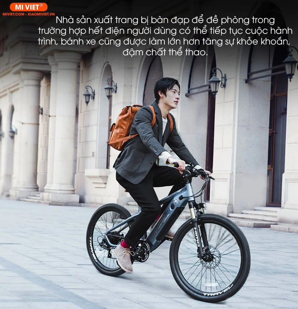 Xe đạp điện trợ lực Xiaomi Himo C26 Bàn đạp được làm bằng hộp kim nhôm bền, nhẹ