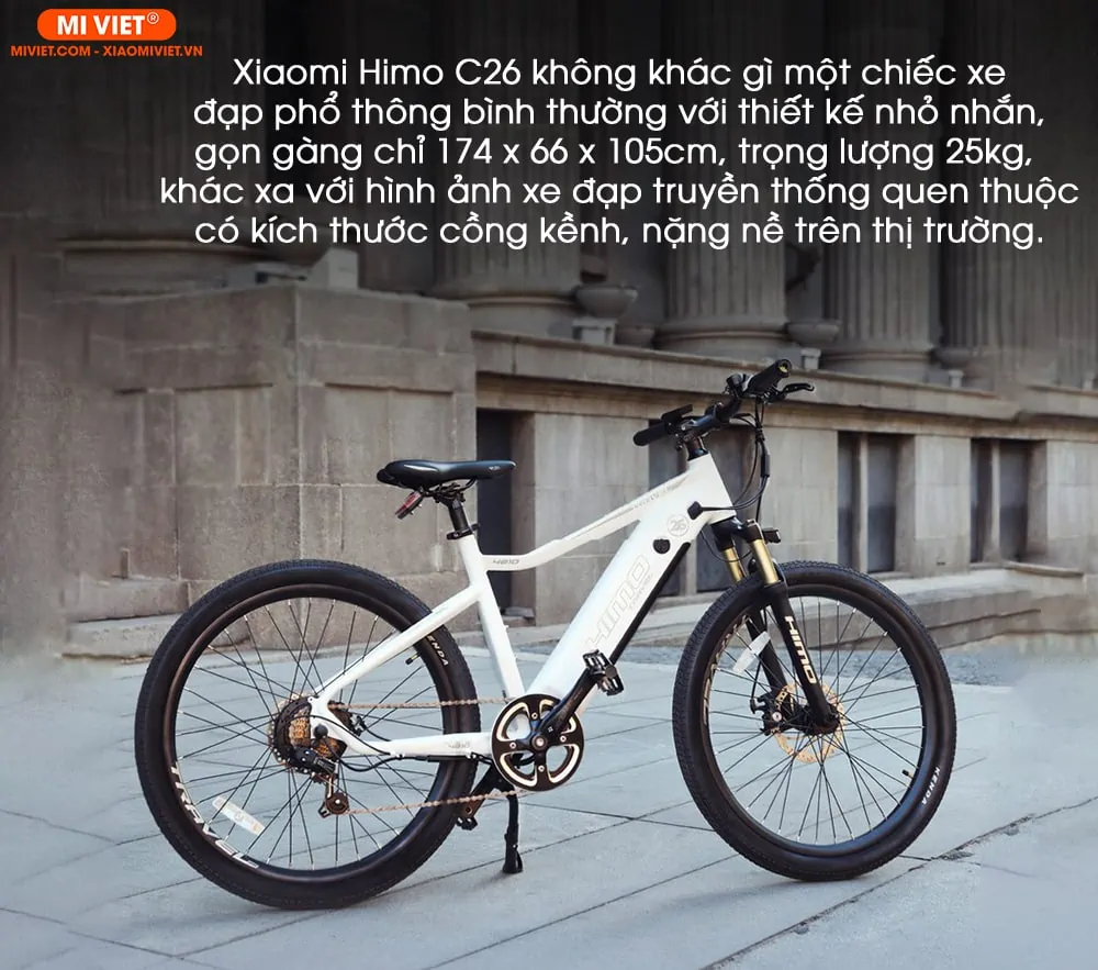 Xe đạp điện trợ lực Xiaomi Himo C26 Thiết kế thể thao, gọn gàng