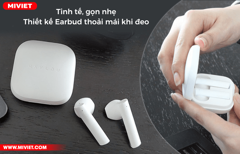 Tai nghe Haylou GT6 thiết kế đơn giản và tiện lợi