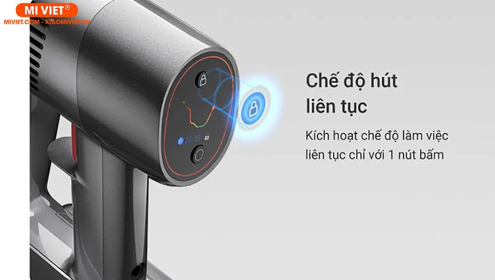 Máy hút bụi cầm tay cao cấp - Không dây Dreame T30 Nút khóa - Chế độ hút liên tục