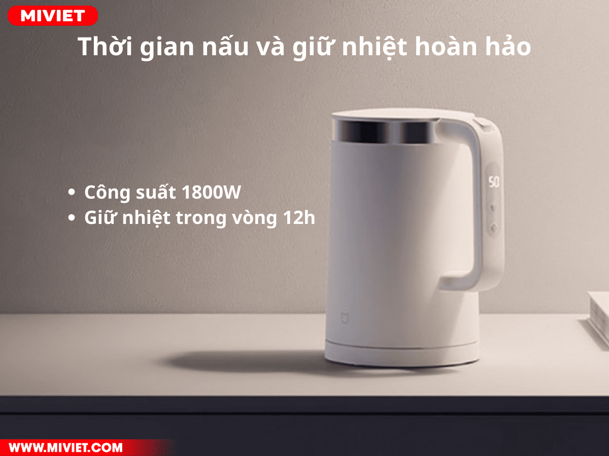 Ấm đun nước siêu tốc Xiaomi Mi Smart Kettle Pro GL Ấm đun nước siêu tốc Xiaomi Mi Smart Kettle Pro GL