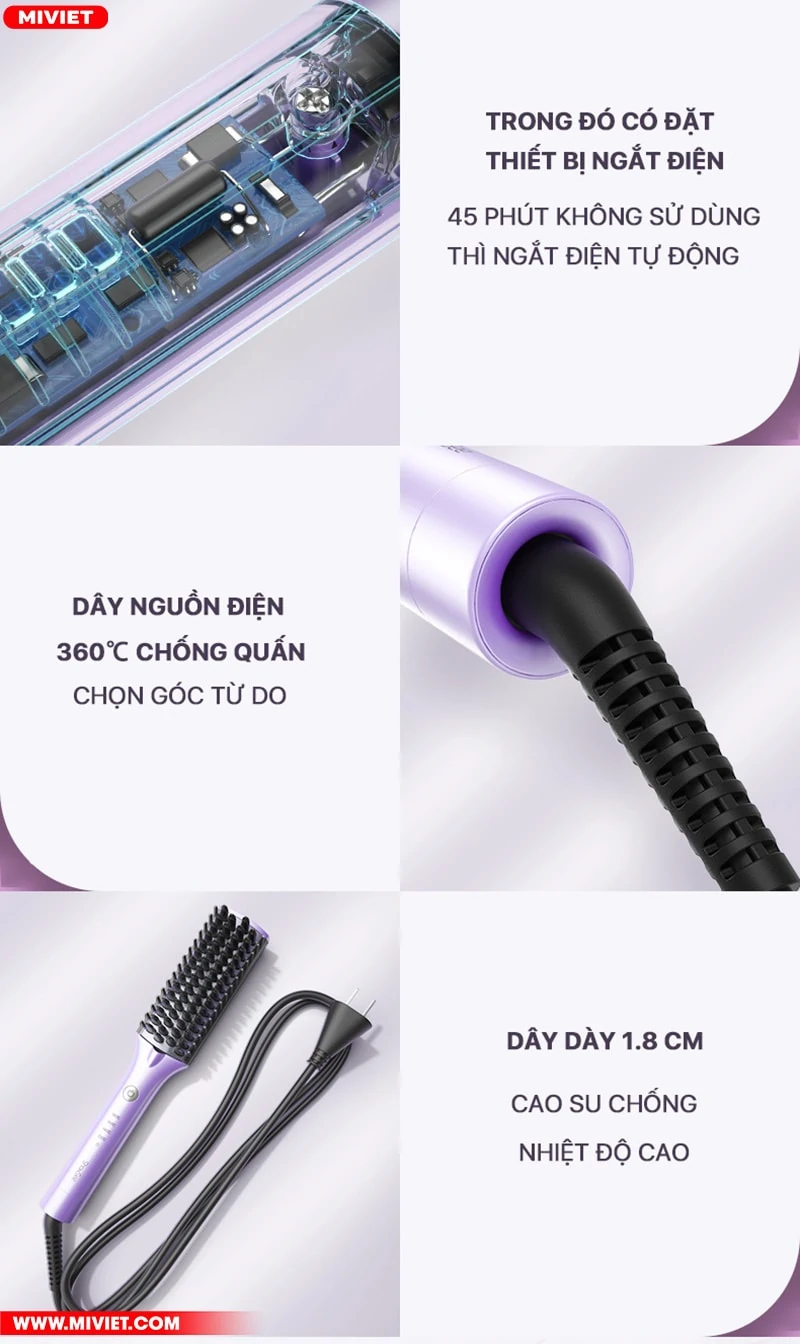 Dây điện dài 1.8m linh hoạt trong di chuyển