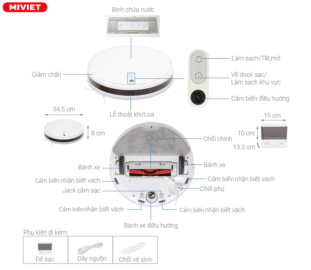 Chi tiết trên Xiaomi Vacuum Mop 2 Lite