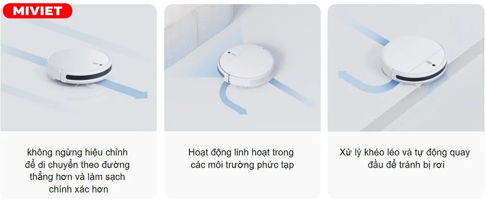 Robot hút bụi lau nhà Vacuum Mop 2 Lite - Quốc Tế Chủ động xử lí trong các tình huống phức tạp