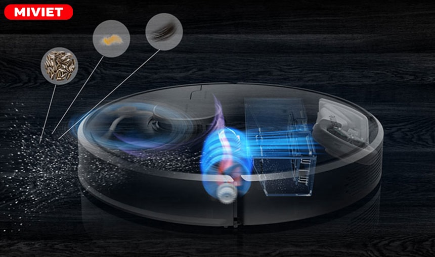 So sánh robot hút bụi lau nhà Dreame D9 và D9 Pro Lực hút trên Dreame D9 Pro lên đến 4000 Pa