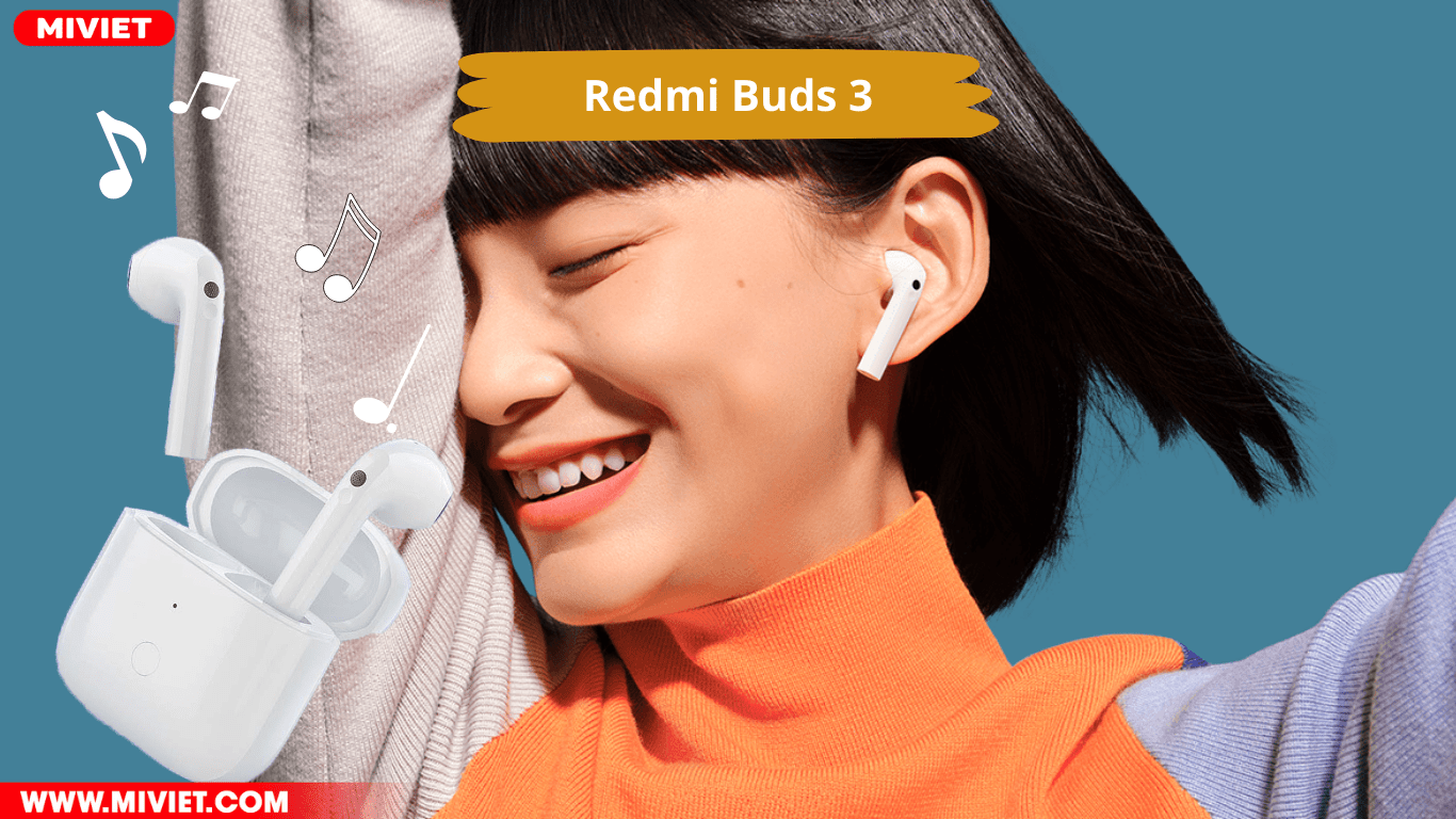 Tai nghe Bluetooth True Wireless Redmi Buds 3 Redmi Buds 3 thiết kế nhẹ nhàng, trang nhã