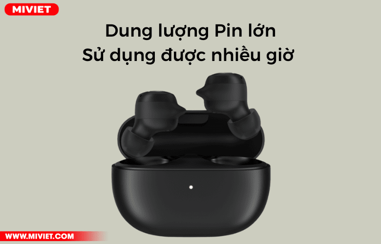 Tai nghe Bluetooth True Wireless Redmi Buds 3 Lite dung lượng Pin lớn