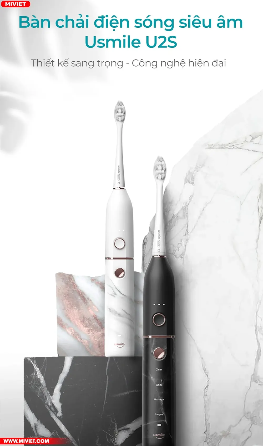 Bàn chải điện sóng siêu âm usmile U2S
