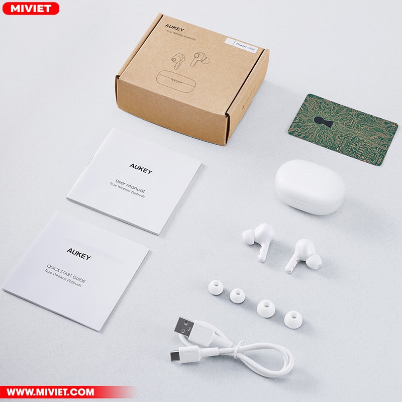 Bộ sản phẩm đầy đủ Tai nghe không dây Aukey EP-T25