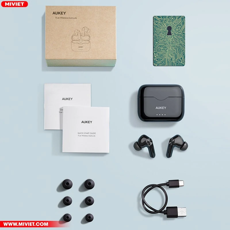 Bộ sản phẩm đầy đủ Tai nghe không dây Aukey EP-T28