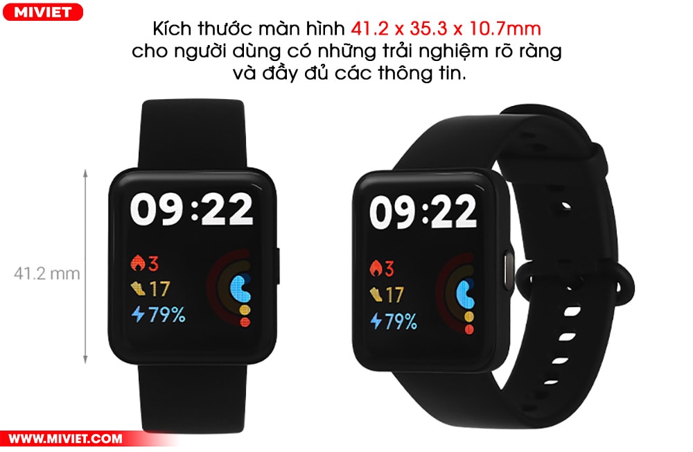 Đồng hồ thông minh Redmi Watch 2 Lite - Bản quốc tế Kích thước nhỏ gọn phù hợp cho cả nam và nữ