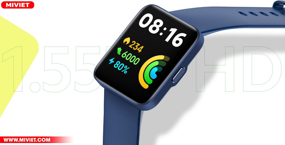 Đồng hồ thông minh Redmi Watch 2 Lite - Bản quốc tế Màn hình tràn viền, đa dạng dải màu