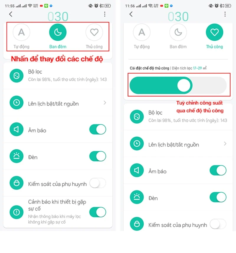 Cách sử dụng máy lọc khí Xiaomi