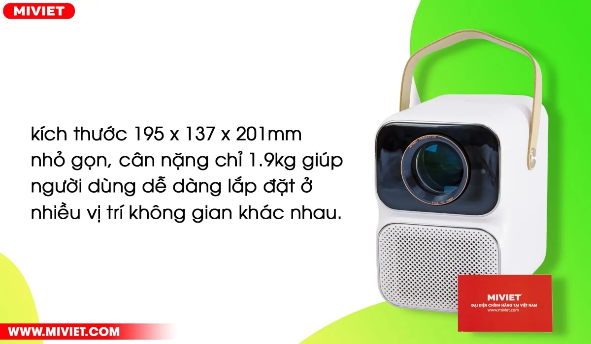 Kích thước nhỏ gọn dễ dàng bố trí ở nhiều không gian khác nhau