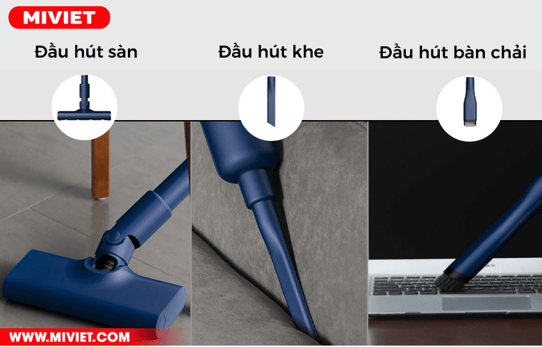 Máy hút bụi cầm tay - Có dây Deerma DX1000 3 đầu hút của máy hút bụi Deerma DEM DX1000