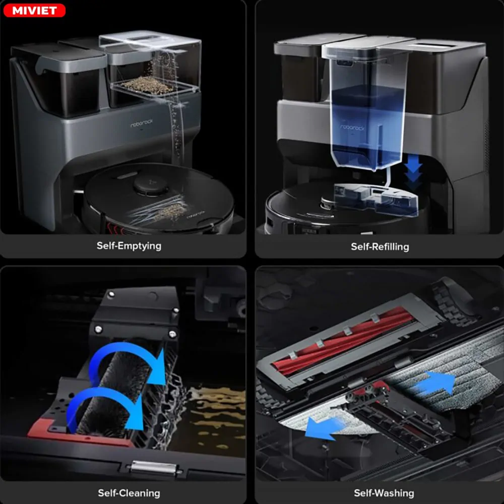 Dock sạc 3 trong 1 thế hệ mới tự động giặt khăn lau