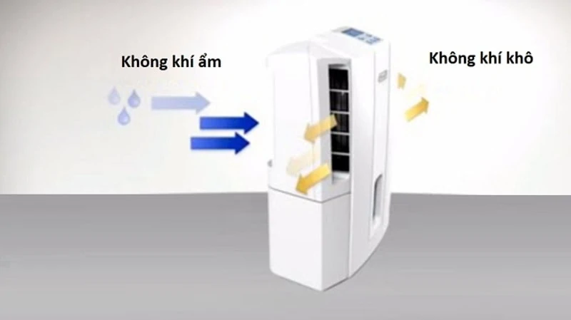 Cơ chế hoạt động của máy lọc không khí hút ẩm