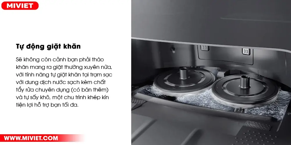 Ecovacs Deebot X1 Omni tự động giặt khăn lau