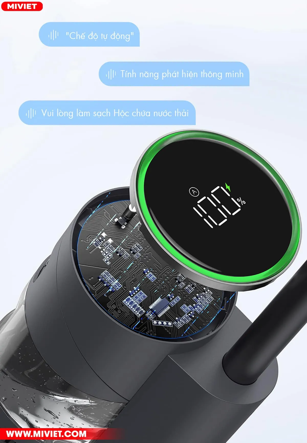 Màn hình OLED trực quan hiển thị đầy đủ các thông tin