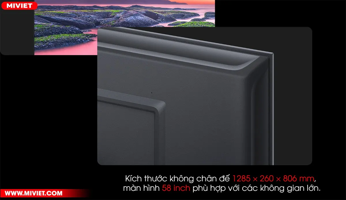 Màn hình 58 inch phù hợp với các không gian lớn