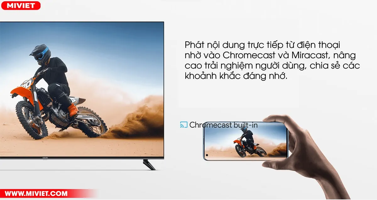 Phát nội dung trực tiếp từ điện thoại nhờ vào Chromecast và Miracast