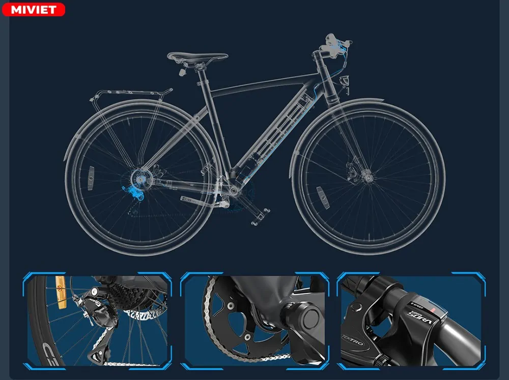 Hệ thống truyền 9 tốc độ Shimano