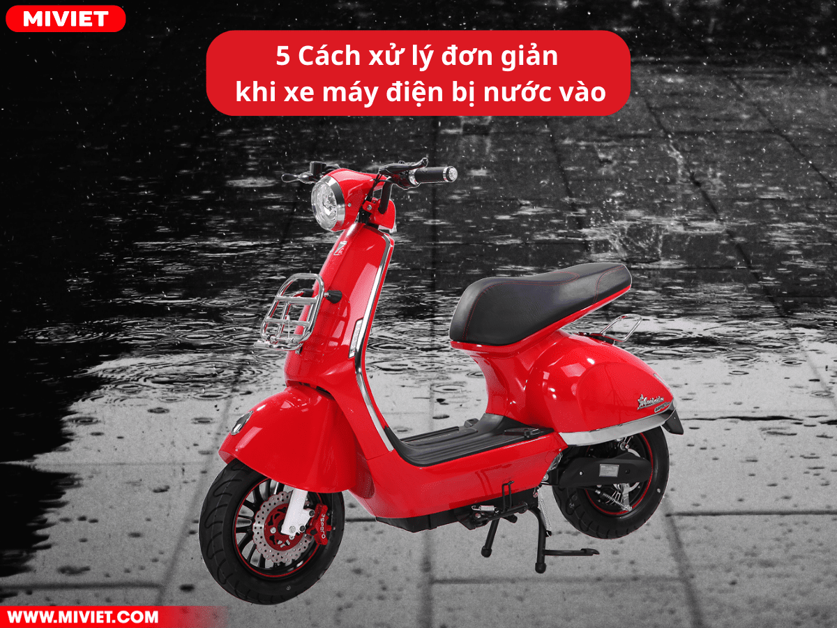 5 Cách xử lý đơn giản khi xe máy điện bị nước vào