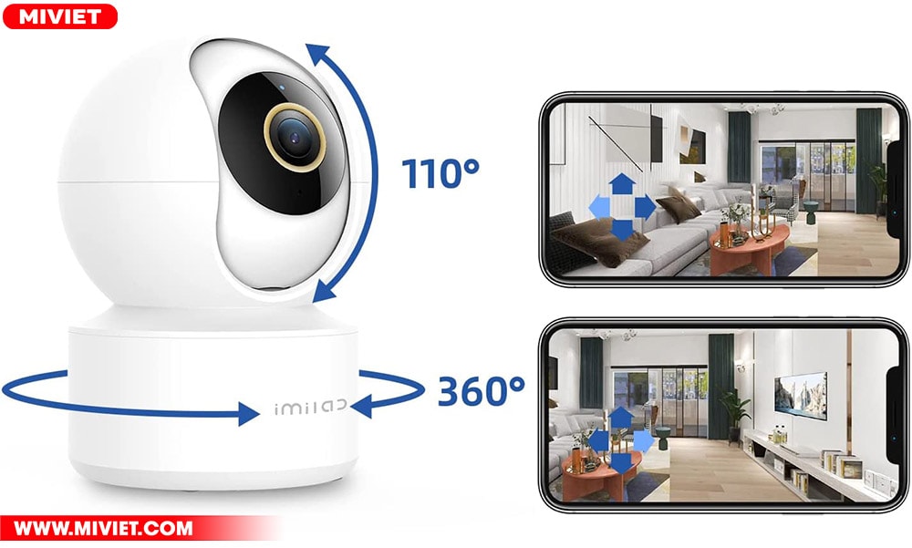 Khả năng xoay 360 độ, quan sát toàn diện