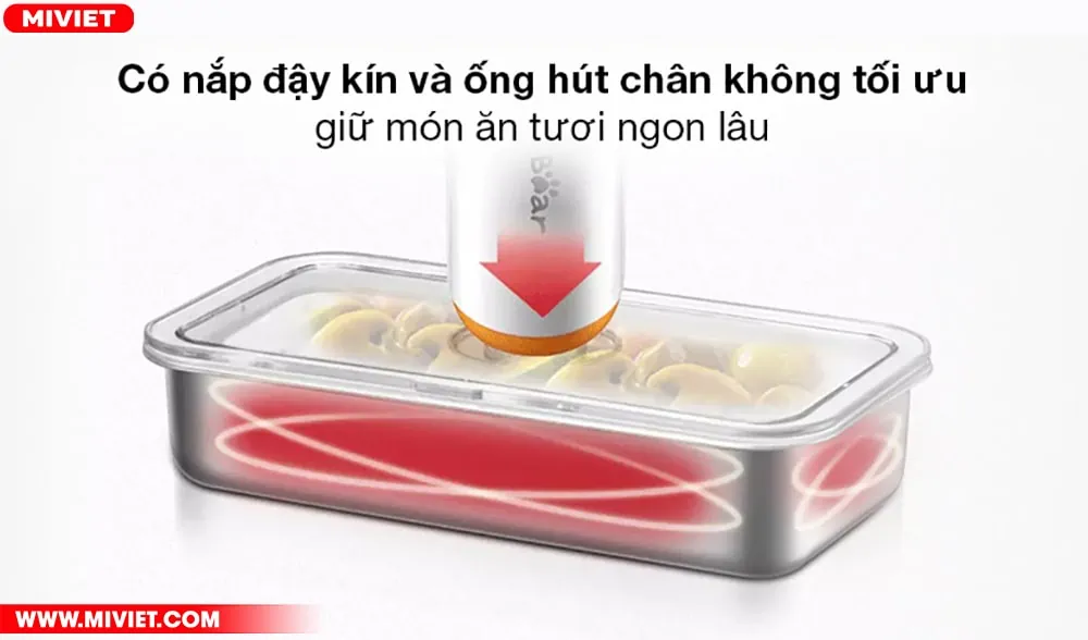 Dụng cụ hút chân không bảo quản thức ăn tốt hơn