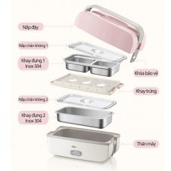 Hộp cơm điện cầm tay mini đa năng Bear DFH-B10J2 (2)