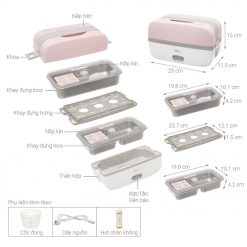 Hộp cơm điện cầm tay mini đa năng Bear DFH-B10J2 (5)
