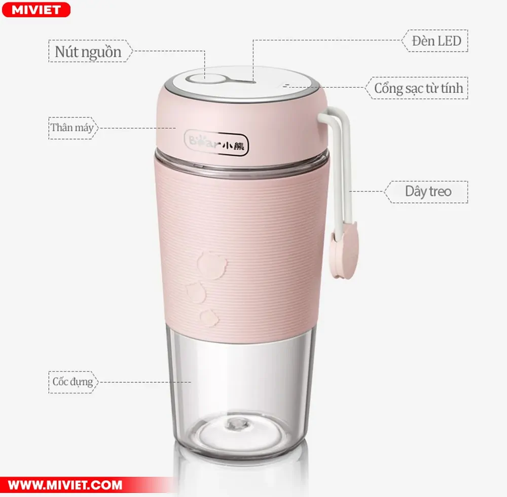 Máy xay sinh tố đa năng cầm tay Bear LLJ-B03C1 - Tiếng Anh - HDSD Tiếng Việt Bộ sản phẩm Bear LLJ-B03C1