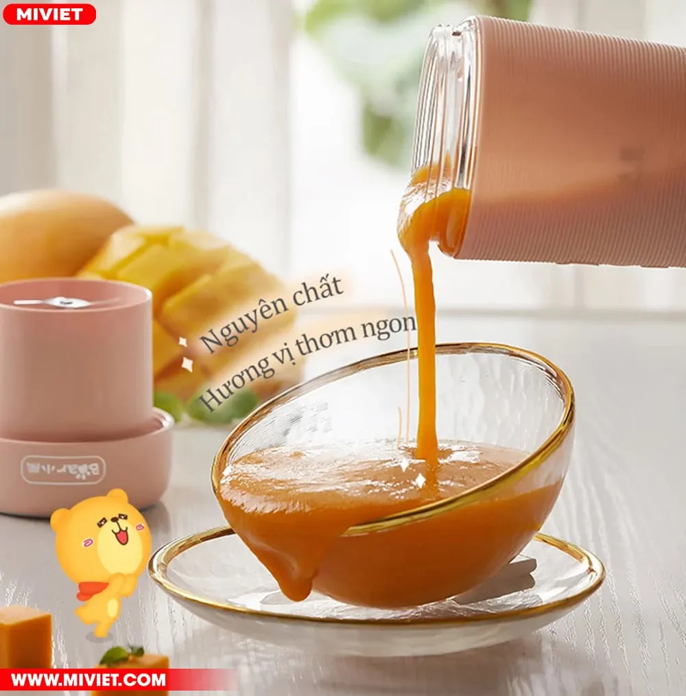 Máy xay sinh tố đa năng cầm tay Bear LLJ-B03C1 - Tiếng Anh - HDSD Tiếng Việt Chất liệu cao cấp, an toàn, thức uống tươi ngon