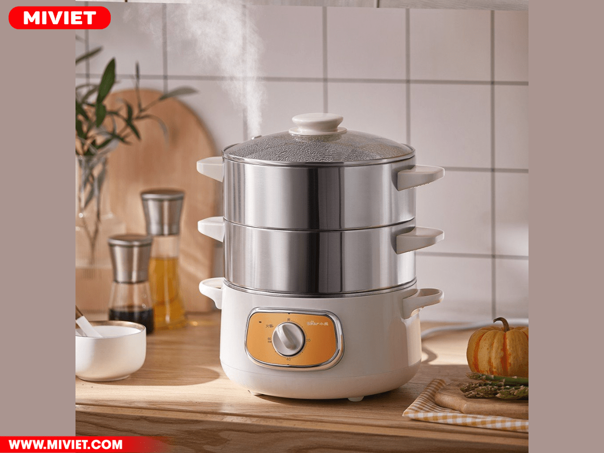 Nồi hấp và nấu lẩu điện đa năng Bear DZG-D80G5