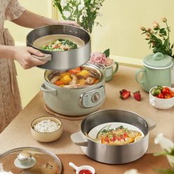 Nồi hấp và nấu lẩu điện đa năng Bear DZG-D80G5 (6)