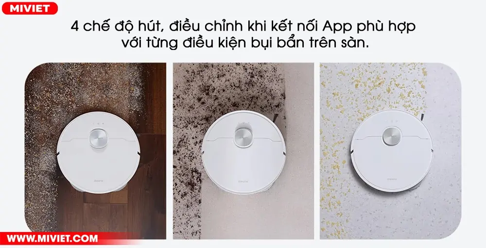Robot hút bụi lau nhà Dreame L10S Ultra - Quốc Tế - Bản Tiêu Chuẩn 4 chế độ hút tùy chỉnh khi kết nối App