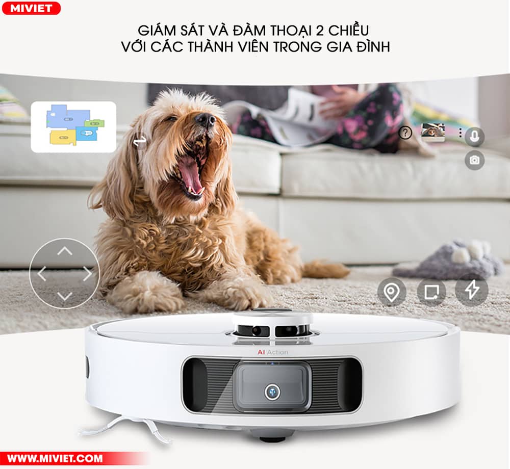 Robot hút bụi lau nhà Dreame L10S Ultra - Quốc Tế - Bản Tiêu Chuẩn Giám sát, đàm thoại 2 chiều