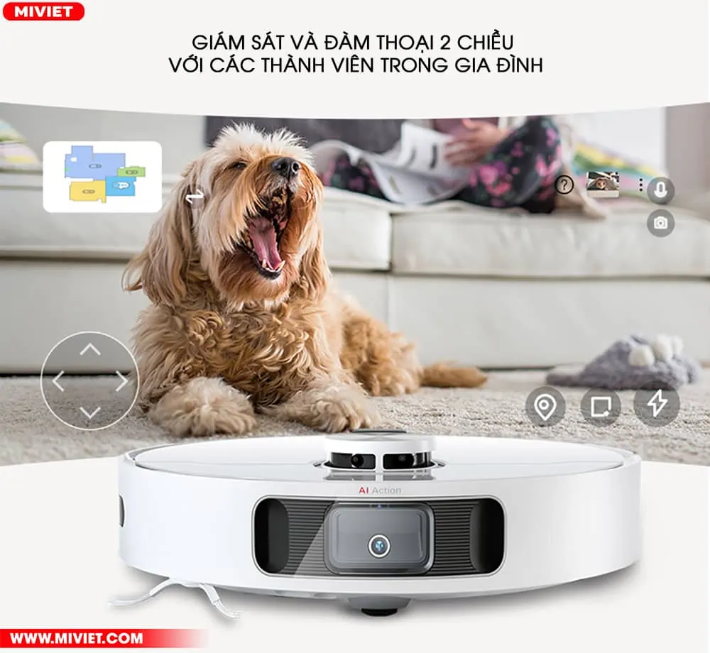 Robot hút bụi lau nhà Dreame L10S Ultra - Quốc Tế - Bản Tiêu Chuẩn Giám sát, đàm thoại 2 chiều