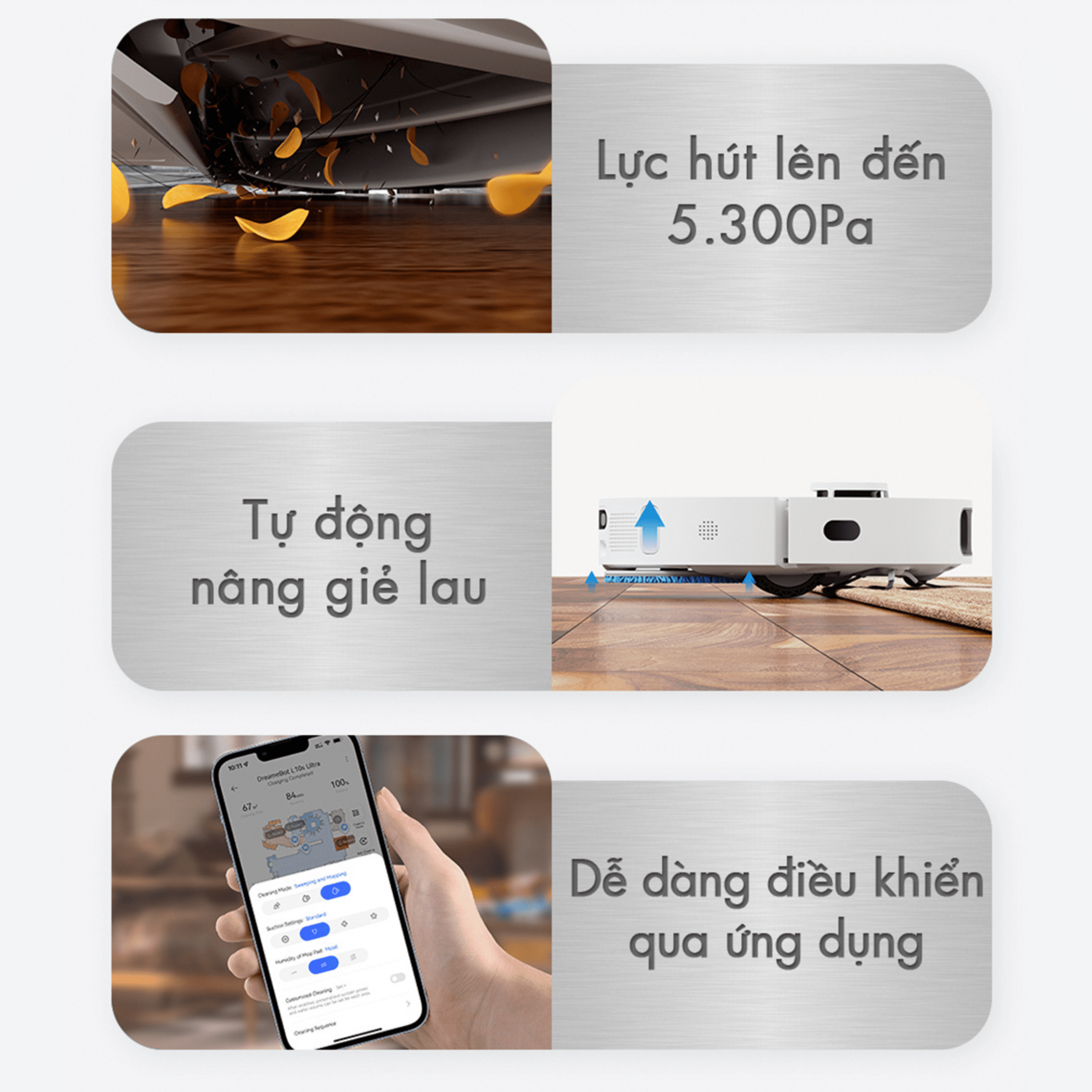 Robot hút bụi lau nhà Dreame L10S Ultra - Quốc Tế - Bản Tiêu Chuẩn Robot hút bụi lau nhà Dreame L10S Ultra - Quốc Tế - Bản Tiêu Chuẩn - Ảnh 6