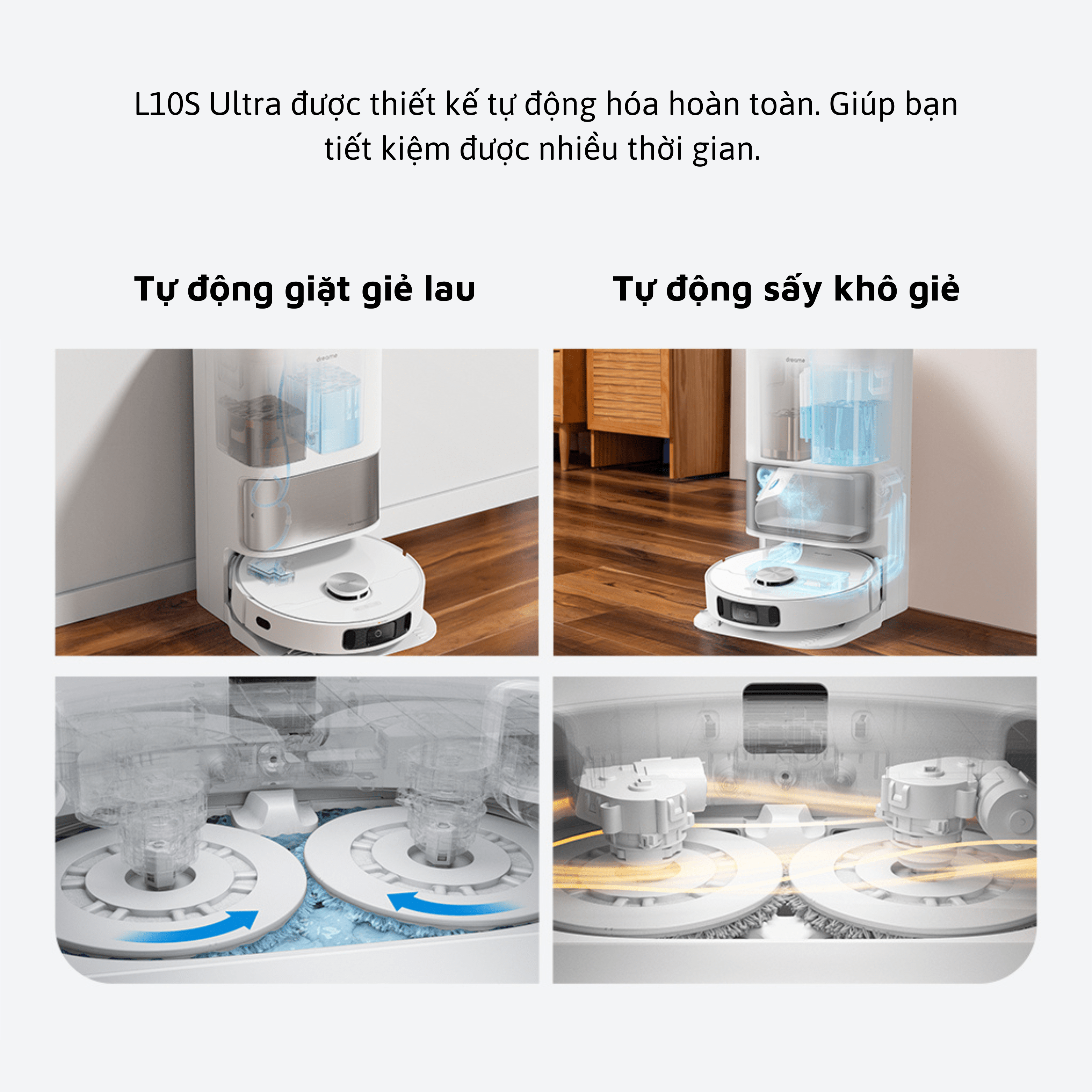 Robot hút bụi lau nhà Dreame L10S Ultra - Quốc Tế - Bản Tiêu Chuẩn Robot hút bụi lau nhà Dreame L10S Ultra - Quốc Tế - Bản Tiêu Chuẩn - Ảnh 8