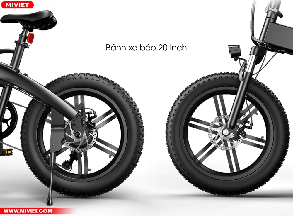 Bánh xe béo 20 inch như một xe đạp thể thao địa hình chuyên nghiệp