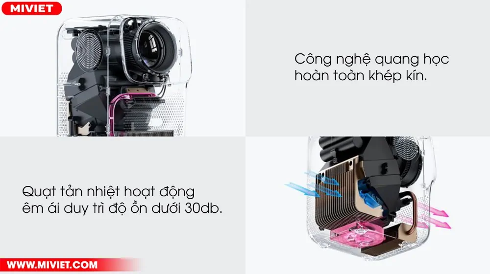 Hệ thống tản nhiệt hiện đại, độ ồn dưới 30db