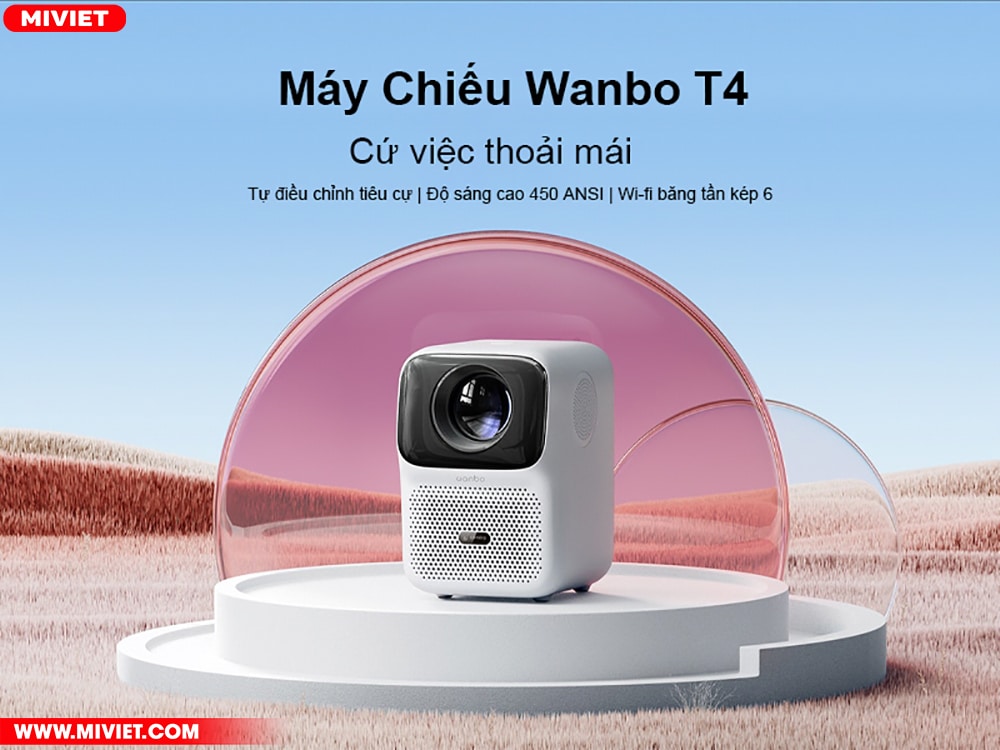 Máy chiếu thông minh Xiaomi Wanbo T4 - Tự Động Lấy Nét - New 2024 Máy chiếu mini thông minh Wanbo T4