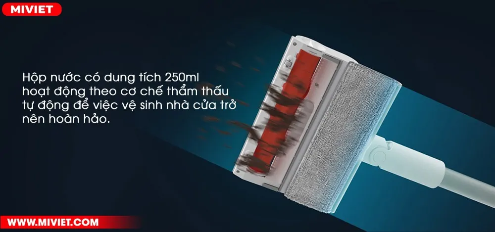 Hộp nước có dung tích 250ml sử dụng để lau sàn
