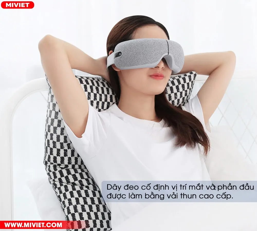 Dây đeo cố định vị trí mắt và phần đầu được làm bằng vải thun cao cấp