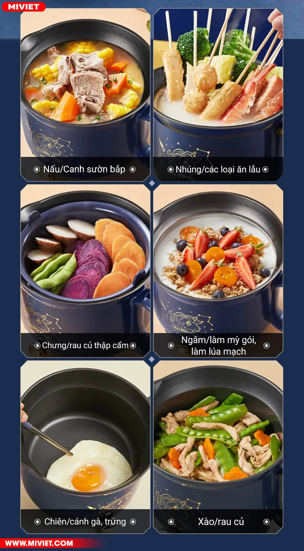 Đa dạng phương thức nấu nướng