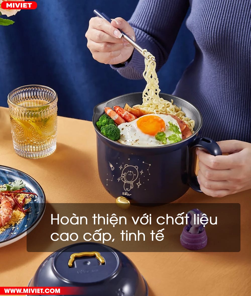 Nồi điện đa năng Bear DRG-E12A1 - Tiếng Anh - HDSD Tiếng Việt Hoàn thiện với chất liệu cao cấp, tinh tế